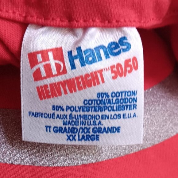 Vintage Men's T-shirt XXL Single Stitch Hanes 1990's Silver Wing Logo USA - Picture 2 of 6